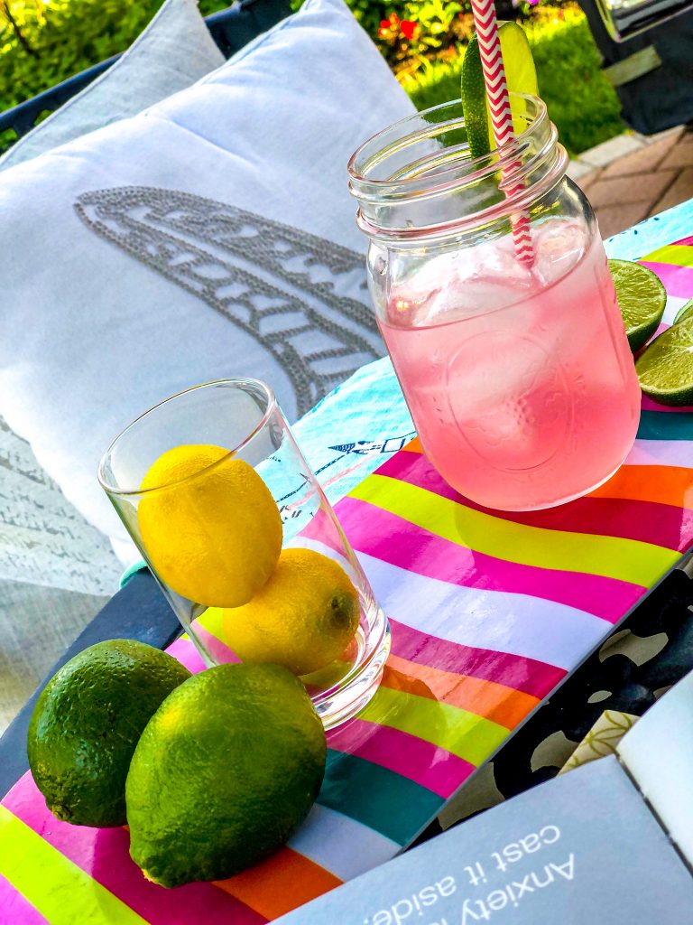 Easy lemonade set up for guests.