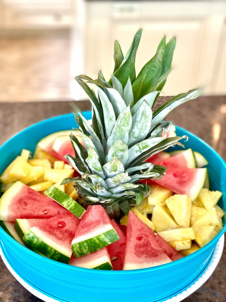 Easy pineapple fruit platter