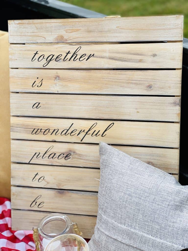 Romantic wood signs.